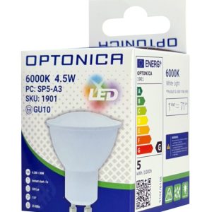 OPTONICA LED λάμπα spot 1901, 4.5W, 6000K, GU10, 320lm 3 6000K