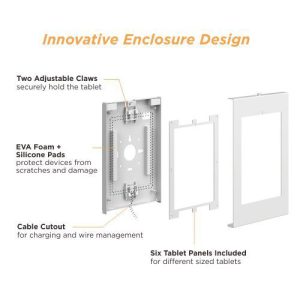 BRATECK επιτοίχια βάση tablet PAD34-01, αντικλεπτική, 9.7-11", λευκή 3 9.7-11"