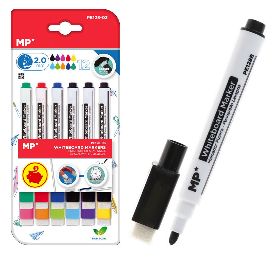MP χρωματιστοί μαρκαδόροι ασπροπίνακα PE128-03 MP χρωματιστοί μαρκαδόροι ασπροπίνακα PE128-03
