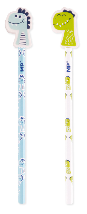 MP ξύλινο μολύβι δεινόσαυροι PE336-01 με γόμα MP ξύλινο μολύβι δεινόσαυροι PE336-01 με γόμα