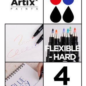 ARTIX PAINTS μαρκαδόρος σχεδίου PP928-01, μπλε/μαύρο/κόκκινο, 4τμχ 2 μπλε/μαύρο/κόκκινο
