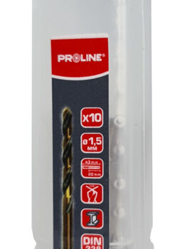 PROLINE σετ τρυπάνια για σίδηρο HSS 79015, 1.5mm, DIN 338, 10τμχ 2 1.5mm