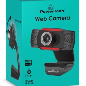 POWERTECH web camera PT-1078, 2.0MP Full HD, Plug & Play, 1.35m, μαύρη 4 1.35m