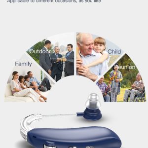 POWERTECH ακουστικό βαρηκοΐας PT-1096, επαναφορτιζόμενο, Bluetooth, μπλε 4 μπλε