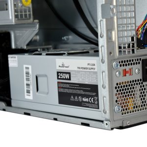 POWERTECH PC Case PT-1098 με 250W PSU, Mini-ITX, 280x93x290mm, μαύρο 4 μαύρο