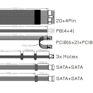 POWERTECH τροφοδοτικό για PC PT-1104, 250W, TFX, 80mm Fan 4 80mm Fan