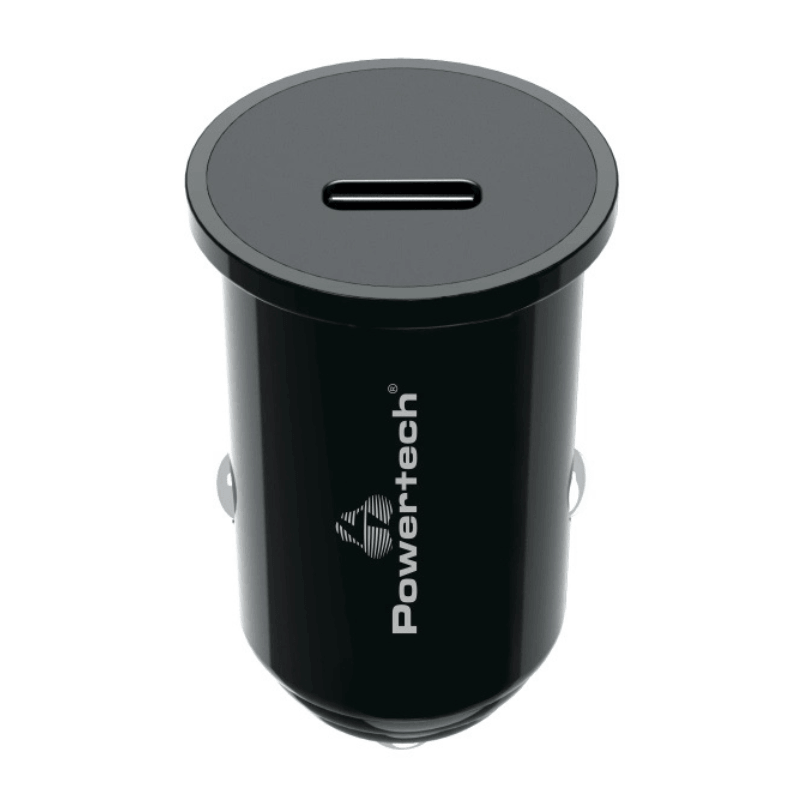 PT-1146 POWERTECH φορτιστής αυτοκινήτου PT-1146, USB-C, 20W PD, μαύρος