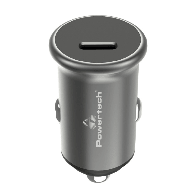 PT-1147 POWERTECH φορτιστής αυτοκινήτου PT-1147, USB-C, 30W PD, γκρι