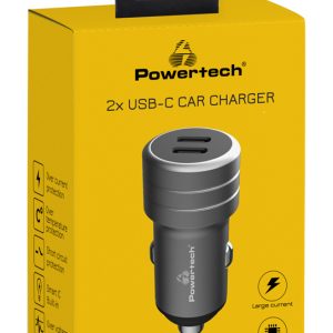 POWERTECH φορτιστής αυτοκινήτου PT-1149, 2x USB-C, 100W PD, γκρι 3 100W PD