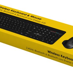 POWERTECH set ποντίκι & πληκτρολόγιο PT-1154, 2.4GHz & Bluetooth, μαύρο 3 μαύρο