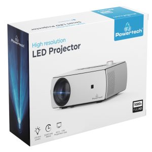 POWERTECH LED βιντεοπροβολέας PT-1158, ηχείο, 1080p, 210 ANSI lm, λευκός 4 210 ANSI lm
