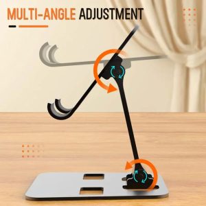 POWERTECH μεταλλική βάση smartphone/tablet PT-1159, 10", foldable, ασημί 3 foldable