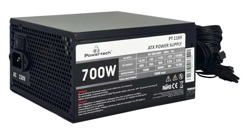 POWERTECH τροφοδοτικό για PC PT-1169 POWERTECH τροφοδοτικό για PC PT-1169