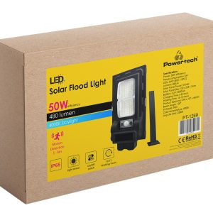 POWERTECH LED ηλιακός προβολέας PT-1269 με αισθητήρα κίνησης, 50W, 3500mA, IP65 3 3500mA
