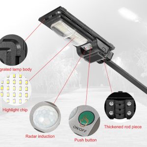 POWERTECH LED ηλιακός προβολέας PT-1269 με αισθητήρα κίνησης, 50W, 3500mA, IP65 2 50W