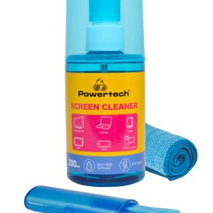 POWERTECH σπρέι καθαρισμού οθόνης PT-1313 με πανί μικροϊνών & βουρτσάκι