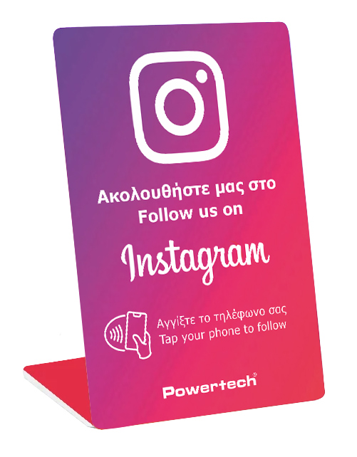 POWERTECH NFC επιτραπέζιο stand Follow us on Instagram PT-1405 POWERTECH NFC επιτραπέζιο stand Follow us on Instagram PT-1405