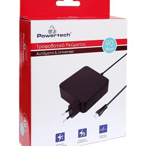 POWERTECH αυτόματος φορτιστής 90W για laptop PT-698, 3m, χωρίς βύσματα 4 PT 698 3