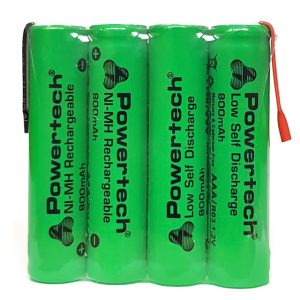 POWERTECH επαναφορτιζόμενη μπαταρία PT-791 800mAh, AAΑ HR03, 4τμχ