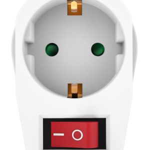 POWERTECH αντάπτορας ρεύματος PT-811, 1x schuko, 16A, λευκός