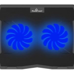 POWERTECH Βάση & ψύξη laptop PT-930, έως 15.6", 2x 125mm fan, LED, μαύρο 3 2x 125mm fan