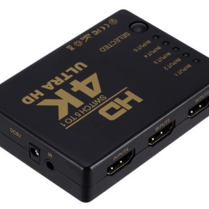 POWERTECH HDMI amplifier switch PTH-052 με τηλεχειριστήριο, 5 σε 1, 4K 3 4K