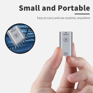 POWERTECH αντάπτορας USB-C σε DisplayPort PTH-097, 4K/60Hz, γκρι 3 γκρι