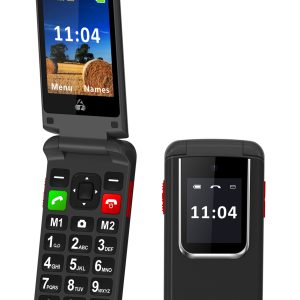 POWERTECH κινητό τηλέφωνο Sentry 4G Flip, 2.8/1.77", dual SIM, πλήκτρο SOS, μαύρο 3 dual SIM