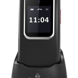 POWERTECH κινητό τηλέφωνο Sentry 4G Flip, 2.8/1.77", dual SIM, πλήκτρο SOS, μαύρο 4 πλήκτρο SOS