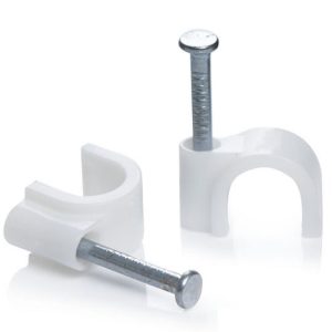 POWERTECH Ρόκα στήριξης καλωδίων, Round, 9mm, λευκή, 100τμχ