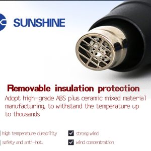 SUNSHINE πιστόλι θερμού αέρα RS-1800D, 2 ταχύτητες, LCD, 1800W, μαύρο 3 LCD