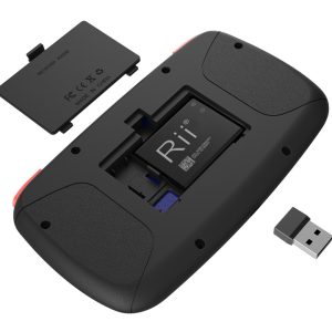 RIITEK ασύρματο mini πληκτρολόγιο i4, backlit, Bluetooth & 2.4GHz, μαύρο 4 μαύρο