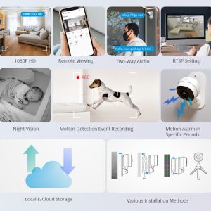 SONOFF smart κάμερα S-CAM με ηχητικό συναγερμό, 1080p FHD, Wi-Fi 3 Wi-Fi