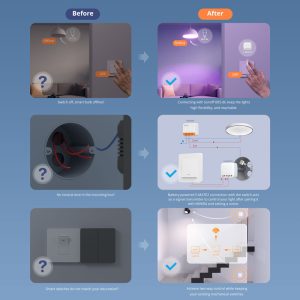 SONOFF smart διακόπτης S-MATE2, 3 κανάλια, μπαταρίας, λευκός 4 λευκός