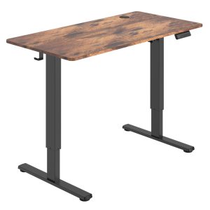 BRATECK ηλεκτρικό γραφείο S11-22R-B, 120x60x73~122cm, μαύρο/καφέ ξύλινο 1 BRATECK ηλεκτρικό γραφείο S11-22R-B