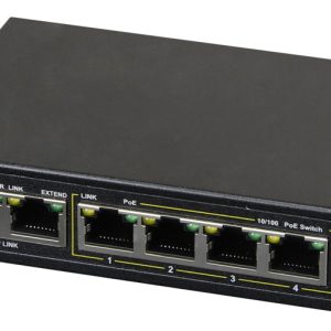 PULSAR PoE Ethernet Switch S64, 6x ports 10/100Mb/s 1 PULSAR PoE Ethernet Switch S64