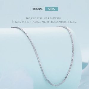 BAMOER αλυσίδα λαιμού Charm SCA019, 45cm, ασήμι 925, ασημί 4 ασημί
