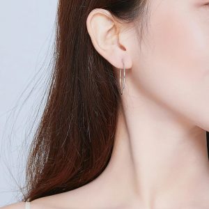 BAMOER σκουλαρίκια κρίκοι SCE710, 30mm, ασήμι 925, ασημί 2 30mm