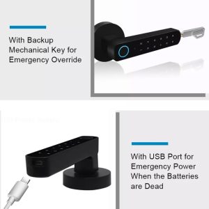 SECUKEY ηλεκτροπύρος D100-BT, συνδυασμού & fingerprint, μαύρος 3 μαύρος