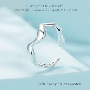 BAMOER δαχτυλίδι SCR954-E, ανοιγόμενο, ασήμι 925, ασημί 4 ασημί