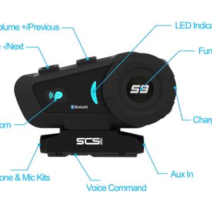 SCSETC ενδοεπικοινωνία μηχανής S-9 με Bluetooth, έως 6 αναβάτες, 500m 3 500m