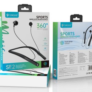 CELEBRAT earphones SE2 με μαγνήτη, Bluetooth, 14mm, 280mAh, μαύρα 4 280mAh