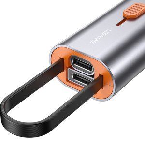 USAMS αντάπτορας USB-C σε USB-C/USB/Lightning SJ560, 60W PD, 0.3m, γκρι 4 γκρι