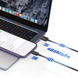 USAMS καλώδιο Lightning σε USB-C US-SJ692, 30W, 480Mbps, 1m, λευκό 3 480Mbps
