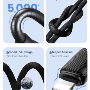 USAMS καλώδιο Lightning σε USB-C US-SJ692, 30W, 480Mbps, 1m, λευκό 4 1m