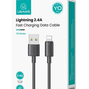 USAMS καλώδιο Lightning σε USB US-SJ709, 12W, 480Mbps, 1m, μαύρο 3 480Mbps