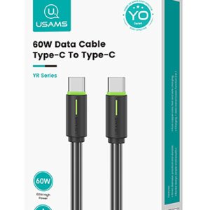 USAMS καλώδιο USB-C US-SJ734, 60W, 480Mbps, 1m, μαύρο 4 1m
