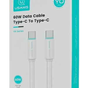 USAMS καλώδιο USB-C US-SJ734, 60W, 480Mbps, 1m, λευκό 4 1m