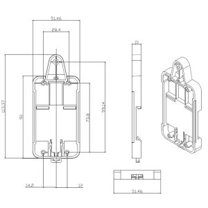 SONOFF θήκη για ράγα διακοπτών SNF-DR 3 SNF DR 2