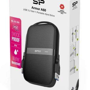 SILICON POWER εξωτερικός HDD Armor A60, 1TB, USB 3.2, μαύρος 3 USB 3.2